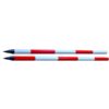Jalon rouge et blanc acier 2x 1m- emboitable